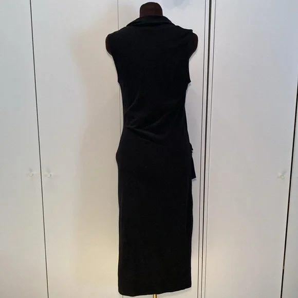 James Perse cowl sleeveless cinched maxi dress 4 black - Picture 5 of 16